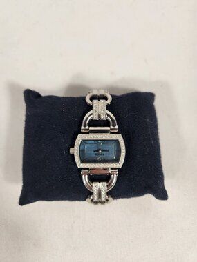 FOSSIL Vintage Womens Bracelet Watch ES2640 Silver Rhinestone 7" GIFT FREADY